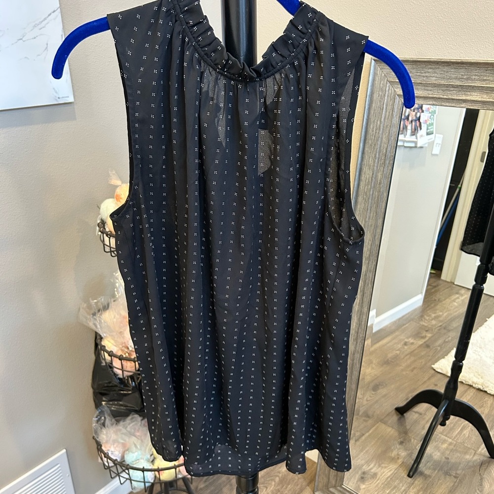 Women’s high neck sheer tank